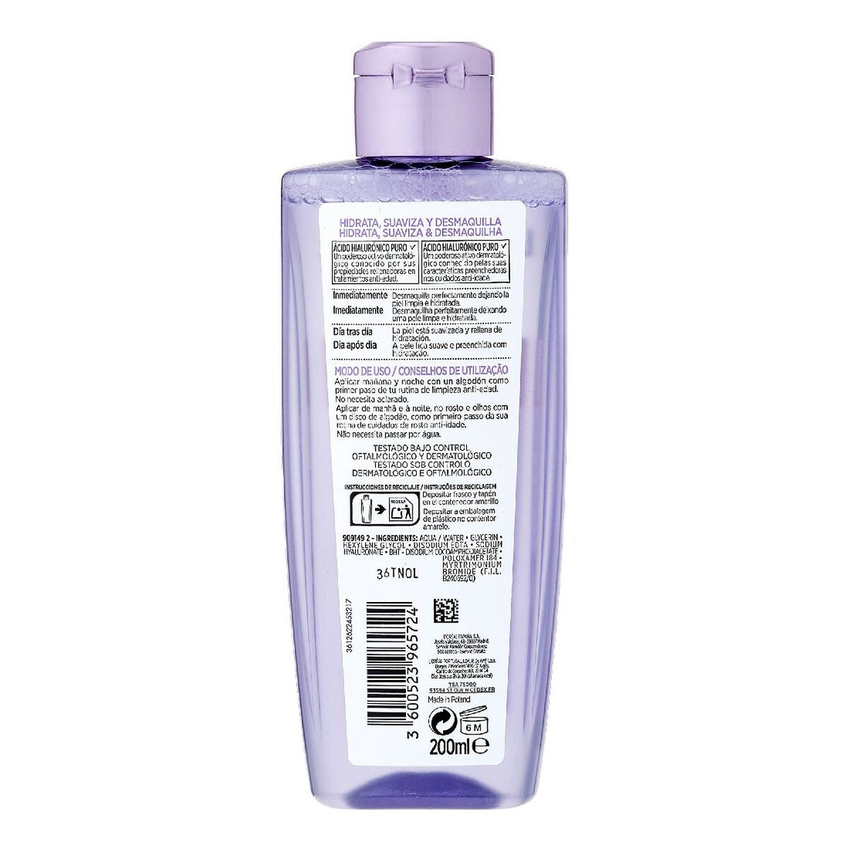 Água Micelar desmaquilhante Revitalift L'Oreal Make Up Preenchedor de rugas (200 ml)