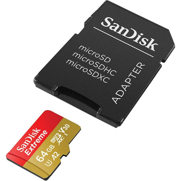 Tarjeta de Memoria Micro SD con Adaptador SanDisk Extreme 64 GB