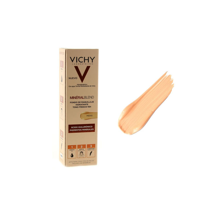Fondo de Maquillaje Fluido Vichy Mineral Blend Tono Medio 30 ml