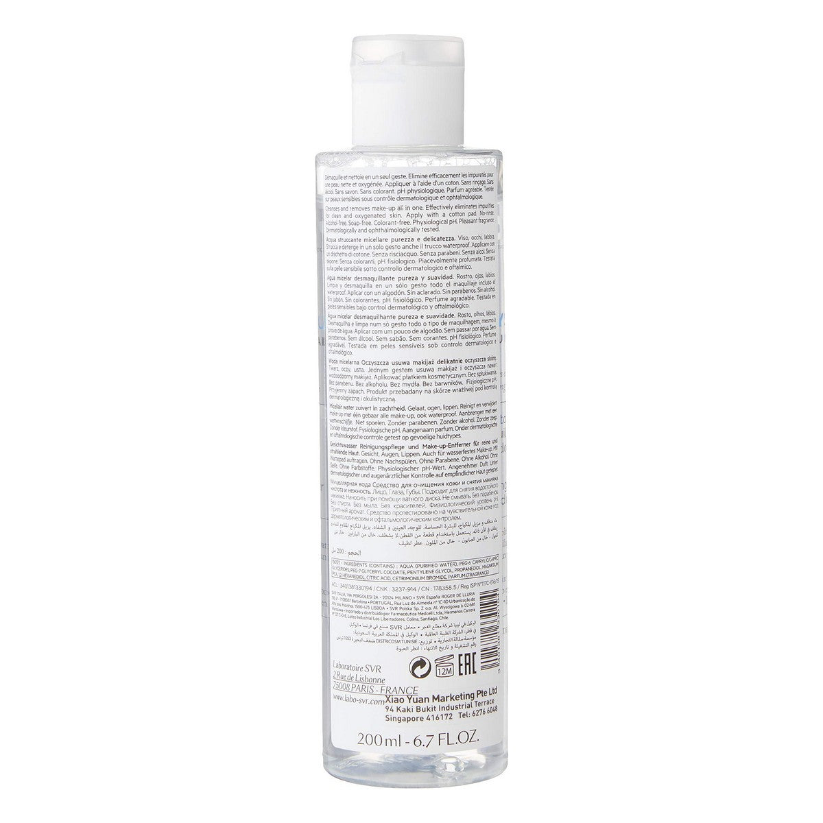 Água Micelar SVR Physiopure 200 ml