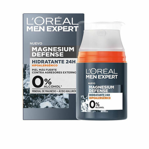 Creme Facial Hidratante L'Oreal Make Up Men Expert Magnesium Defense 24 horas 50 ml