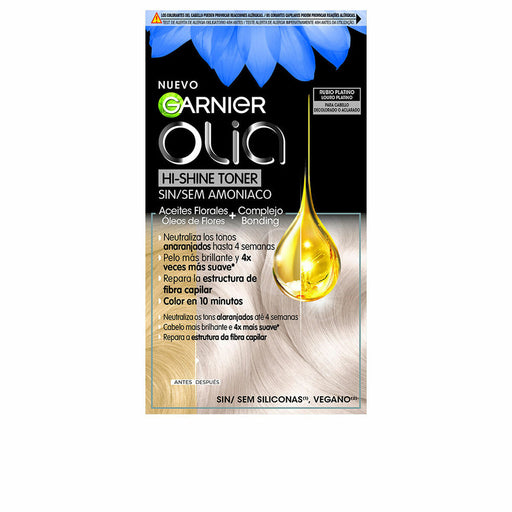 Coloração Semipermanente Garnier Olia Hi-Shine Toner Nº 10.01 Louro Platinado Sem amoníaco 3 Peças