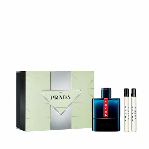 Set de Perfume Hombre Prada EDT Luna Rossa Ocean 3 Piezas