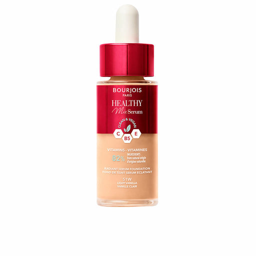 Base de Maquillaje Fluida Bourjois Healthy Mix Sérum Nº 51W Light vanilla 30 ml