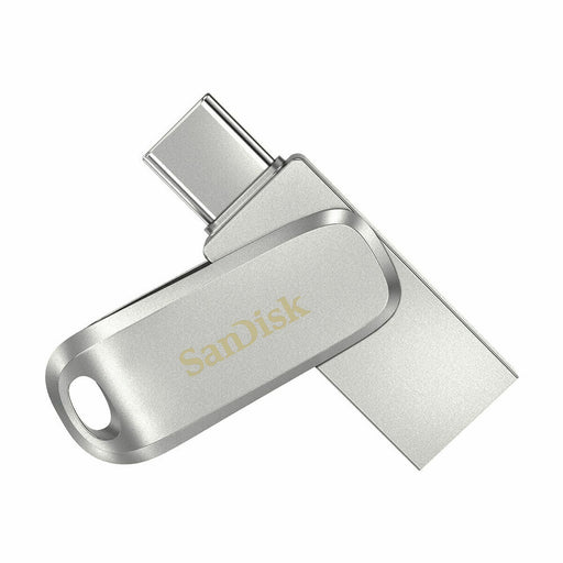 Tarjeta de Memoria Micro SD con Adaptador SanDisk Ultra Dual Drive Luxe Plateado Acero 64 GB
