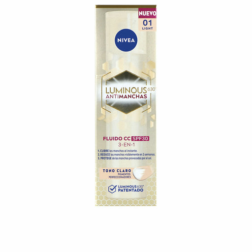 Crema Hidratante CC Cream Nivea LUMINOUS 630º Claro Spf 30 40 ml