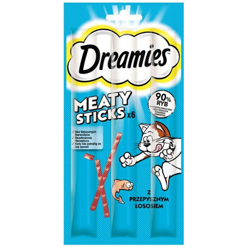 Snack para Gatos Dreamies Meaty Sticks 30 g Salmón