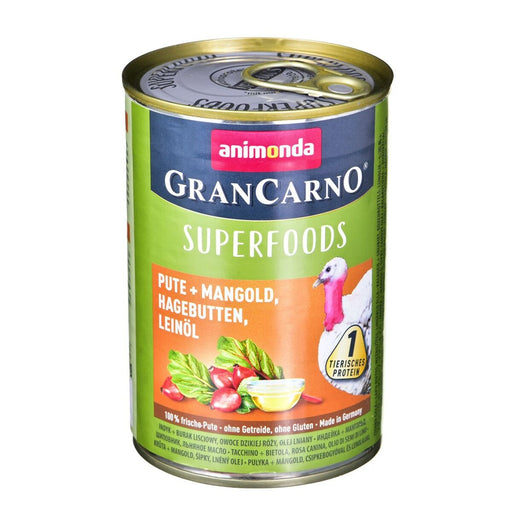 Comida húmeda Animonda GranCarno Superfoods Pavo Acelgas 400 g