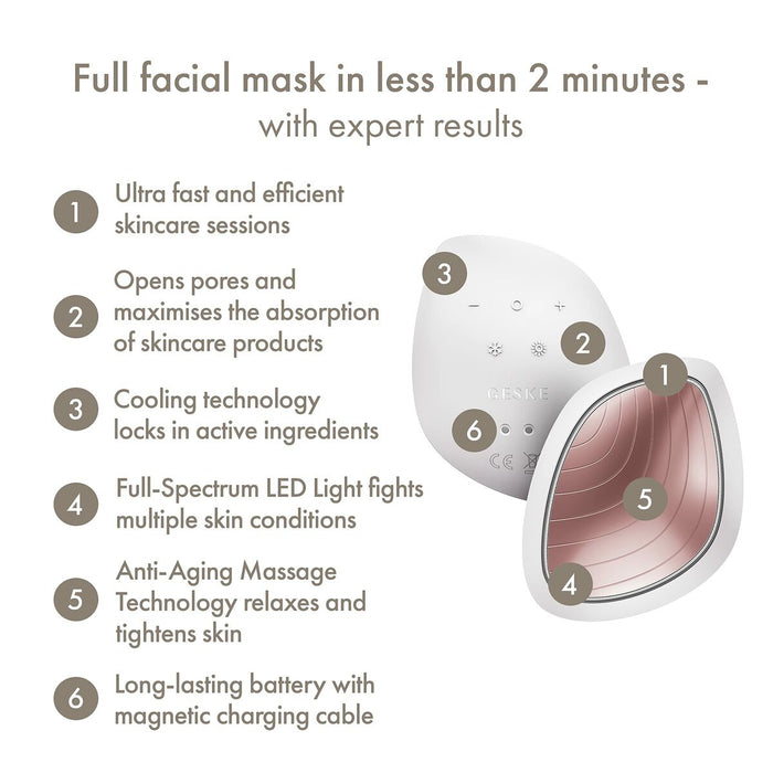 Escova de Limpeza Facial Sónico Geske SmartAppGuided 9 em 1