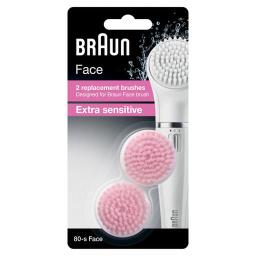Escova de limpeza facial Braun Face SE 80-s Refill Cor de Rosa 2 Peças (2 Unidades)