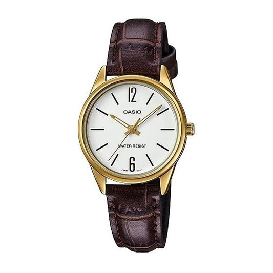 Relógio feminino Casio 3H LADY LEATHER - WHITE (Ø 28 mm)