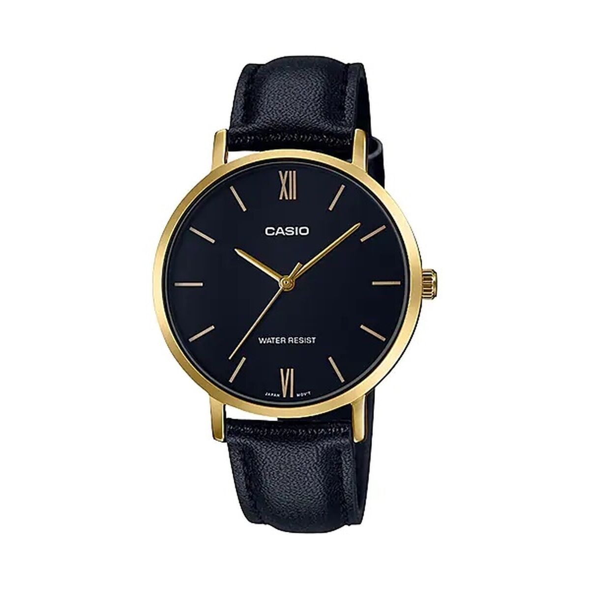 Relógio feminino Casio 3H LEATHER - GOLD, BLACK (Ø 34 mm) (Ø 40 mm)