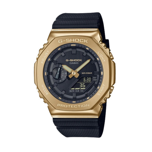 Reloj Unisex Casio G-Shock OAK METAL COVERED - Gold Negro (Ø 44,5 mm)