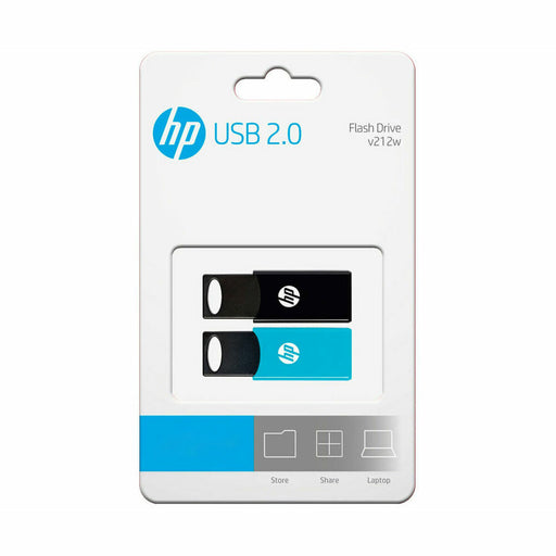Memória USB HP 4712847099760 USB 2.0 64GB 2 Unidades Preto 64 GB