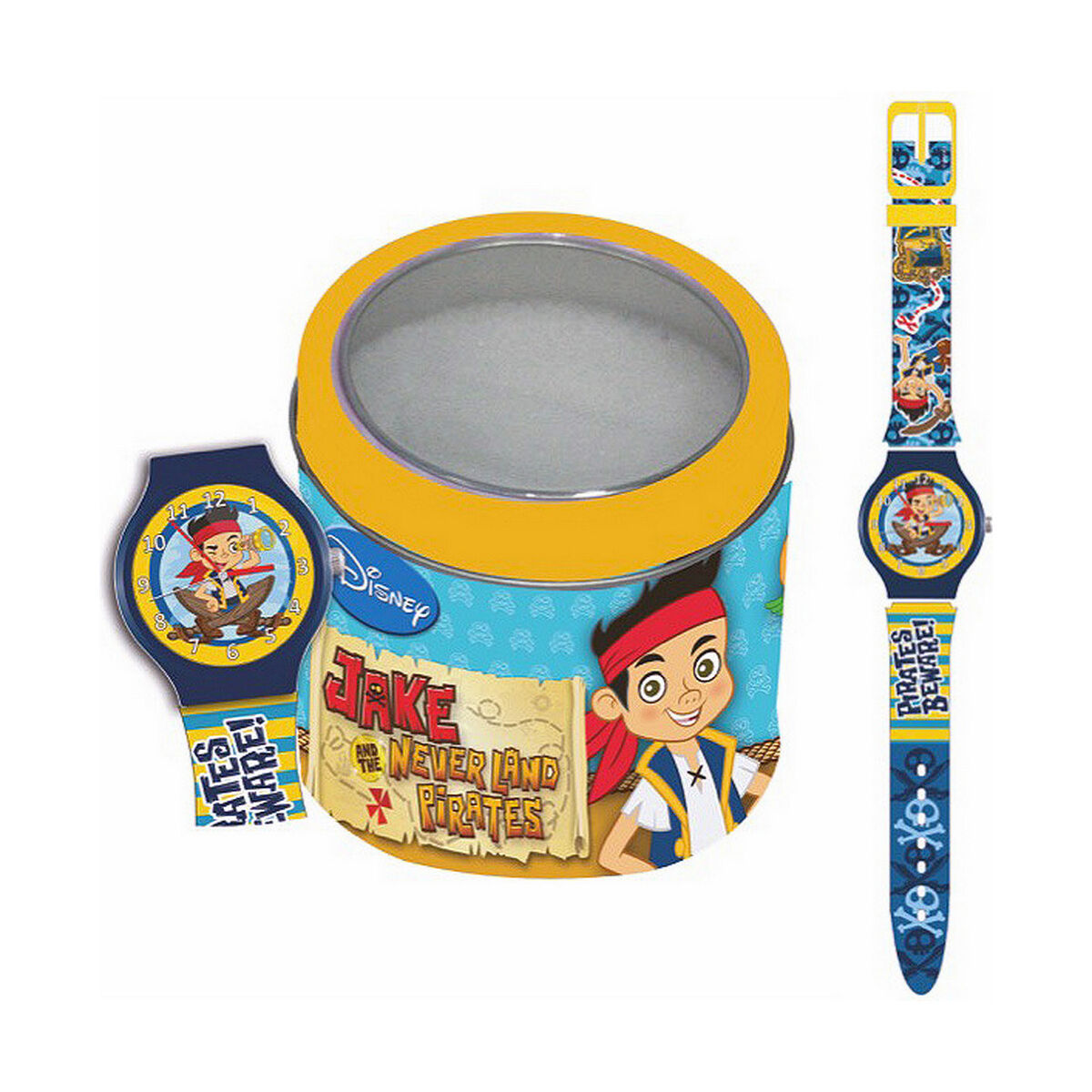 Relógio para bebês Jake the Pirate JAKE THE PIRATE - TIN BOX (Ø 33 mm)