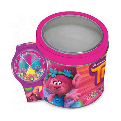 Relógio para bebês Trolls TROLLS - TIN BOX (Ø 33 mm)