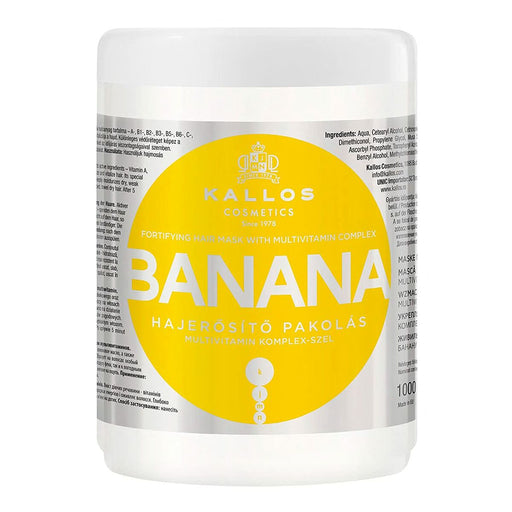 Máscara Capilar Nutritiva Kallos Cosmetics Banana 1 L