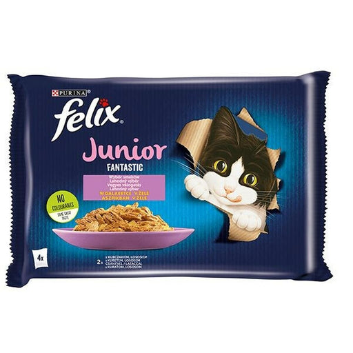 Comida para gato Purina Fantastic Frango Salmão 340 g