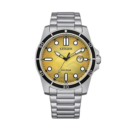 Relógio masculino Citizen AW1816-89X Amarelo Prateado