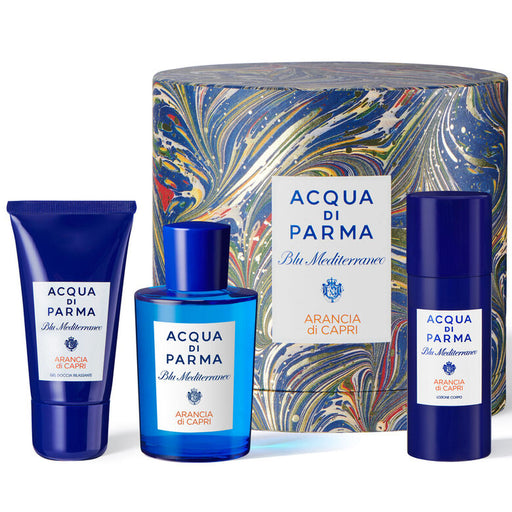 Set de Perfume Unisex Acqua Di Parma Blu mediterraneo Arancia Di Capri EDT 3 Piezas