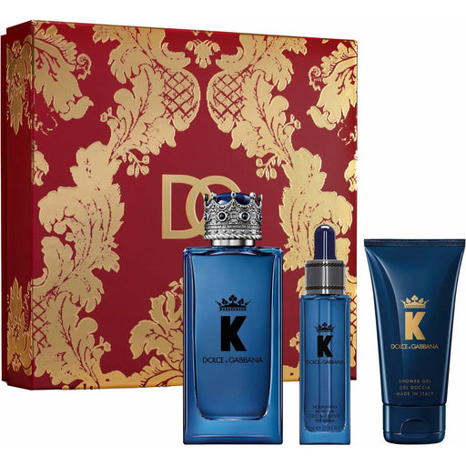 Set de Perfume Hombre Dolce & Gabbana EDP King 3 Piezas