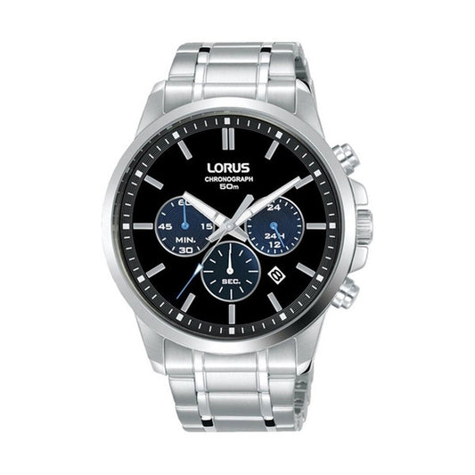 Relógio masculino Lorus RT317JX9 Preto Prateado