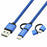 Cabo USB para Micro USB e USB C CoolBox COO-CAB-U2MC-BL