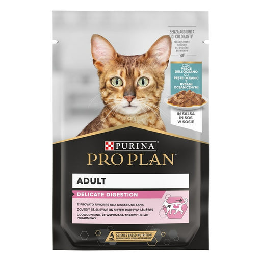 Comida para gato Purina Pro Plan Delicate Peru Peixe 10 x 85 g