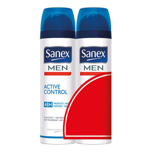 Desodorizante em Spray Men Active Control Sanex Men Active Control H (2 pcs) 200 ml
