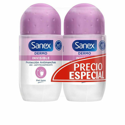 Desodorizante Roll-On Sanex Invisible 2 x 50 ml