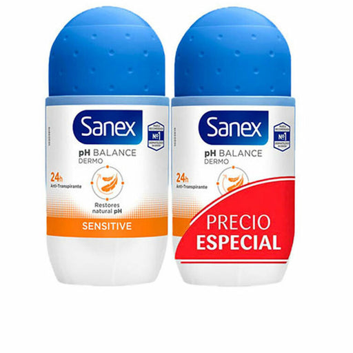 Desodorizante Roll-On Sanex Sensitive 2 x 50 ml