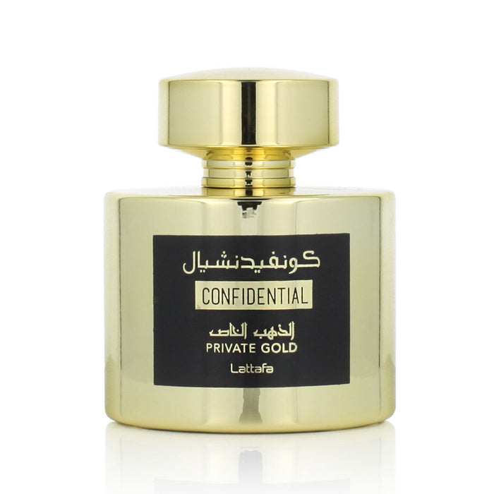 Perfume Unissexo Lattafa EDP Confidential Private Gold 100 ml