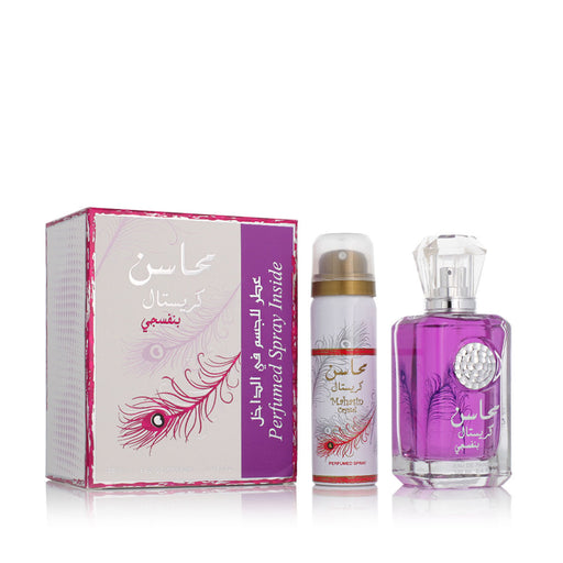 Conjunto de Perfume Mulher Lattafa 2 Peças Mahasin Crystal Violet